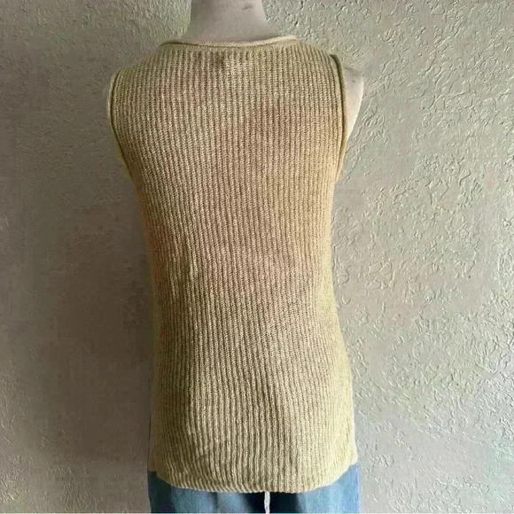Vintage style neutral open‎ knit sweater top - Picture 6 of 9